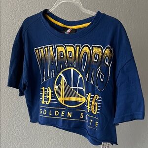 Golden State Warriors women’s Graphic Blue Cropped T-Shirt